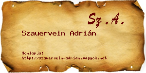 Szauervein Adrián névjegykártya