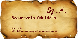 Szauervein Adrián névjegykártya