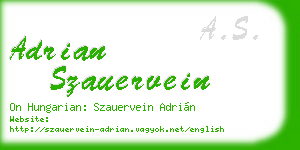 adrian szauervein business card